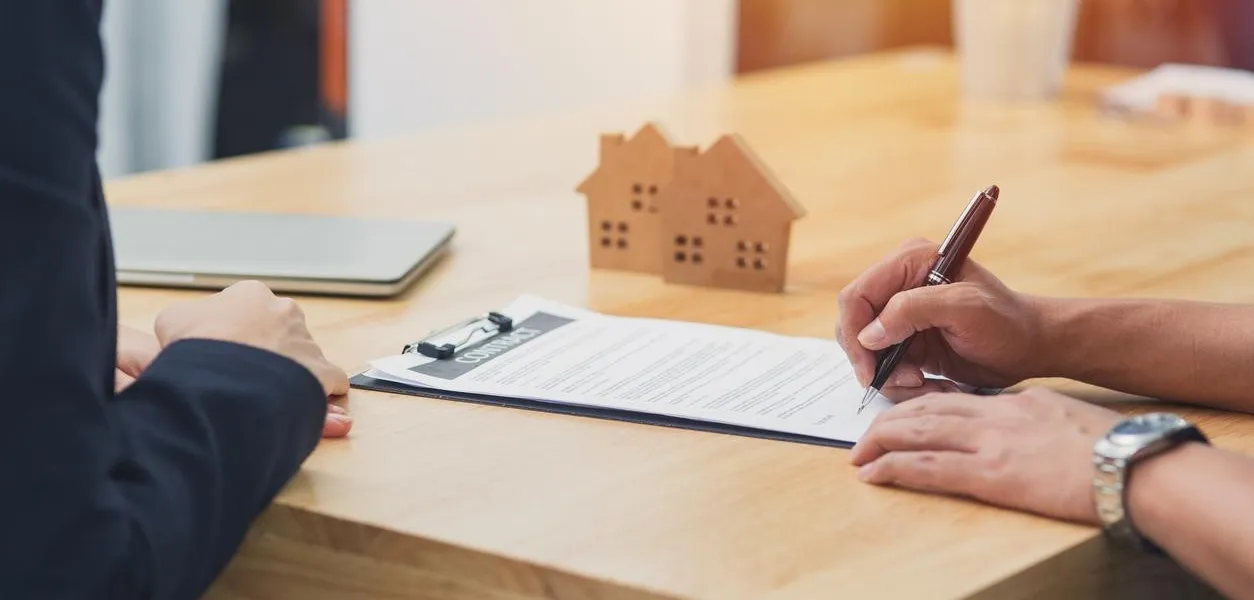 Bridging mortgage concept illustration