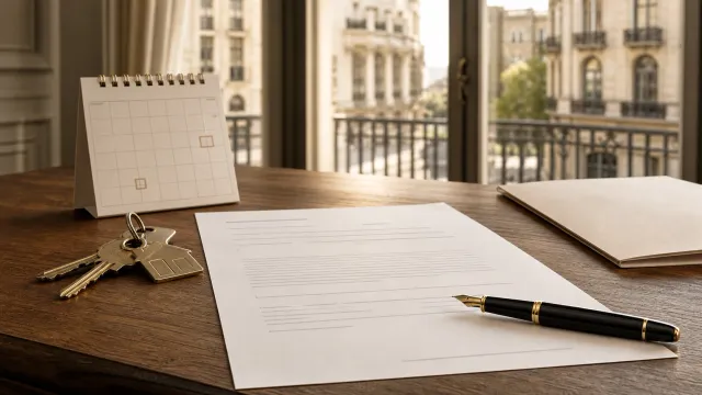 Koper bekijkt een Spaans arras-contract voordat hij tekent