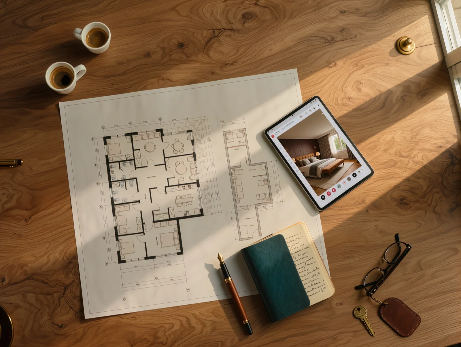 Lasose real estate consultant reviewing a property with owners